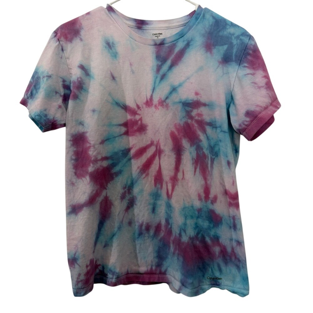 Calvin Klein Classic Fit Tie Dyed T-shirt Men's Size M Comfortable Hand Dyed Tee - Picture 1 of 6